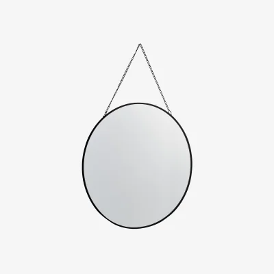 Homebase Round Mirror - Black - 30cm