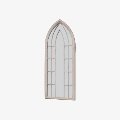 Homebase MirrorOutlet Somerley Sunflower Gothic Arch Large Garden Mirror - 150x61 cm