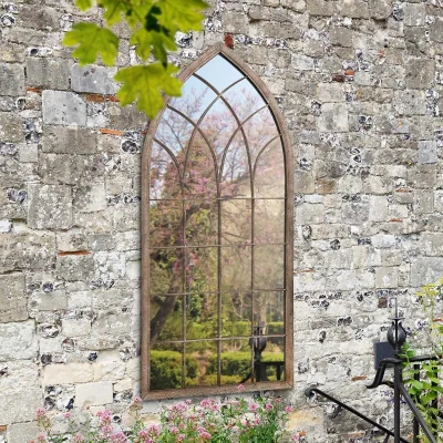 Homebase MirrorOutlet Rustic Arch Large Garden Mirror- 169x75cm