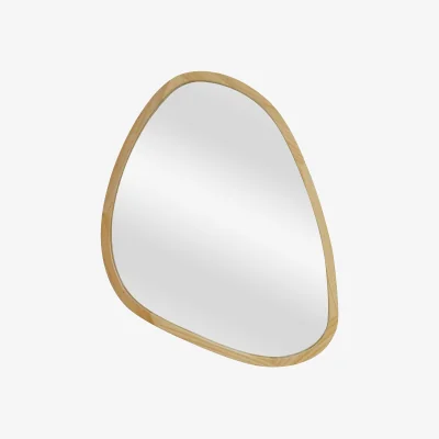 Homebase Pine Pebble Mirror - 80cm