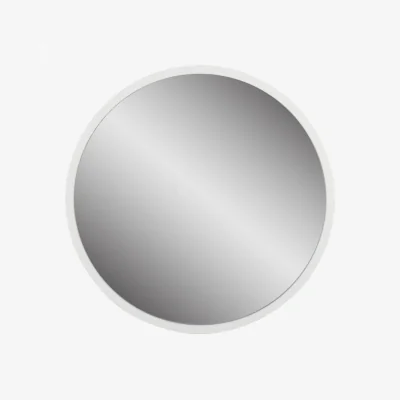 Homebase Round Mirror - White - 50cm