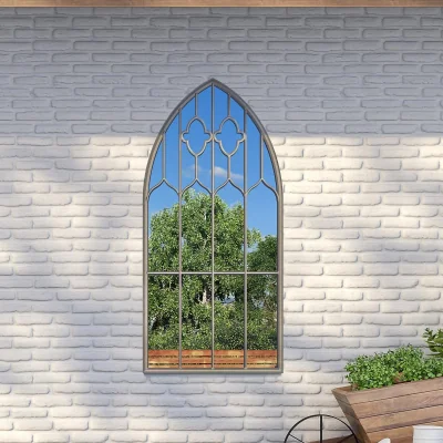 Homebase MirrorOutlet Buttercup Country Arch Large Garden Mirror - 140x75cm