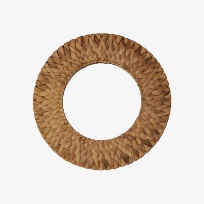 Homebase Mumbai Natural Woven Circular Mirror