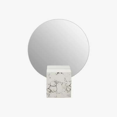 Homebase Mimo White Marble Effect Mirror