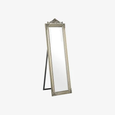 Homebase Boudoir Floor Standing Mirror - Silver- 50x170cm