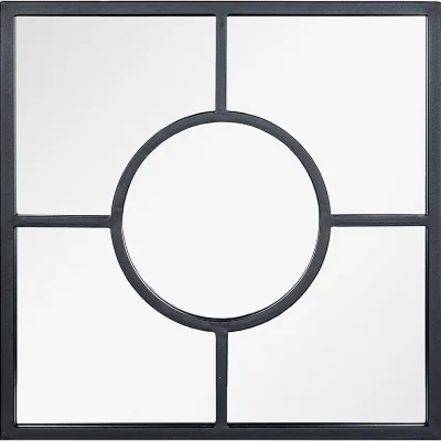 Homebase Black Square Garden Mirror