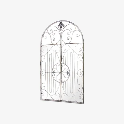 Homebase MirrorOutlet Metal Arched Decorative Window Opening Garden Mirror - 102x61cm