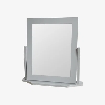 Homebase Square Dressing Table Mirror - Grey