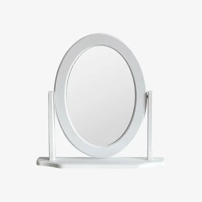 Homebase Oval Dressing Table Mirror - White