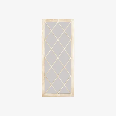 Homebase Lattice Stone Effect Garden Mirror