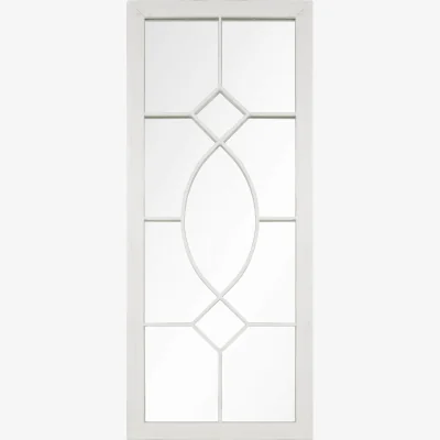 Homebase Antique Garden Mirror 105x43cm - White