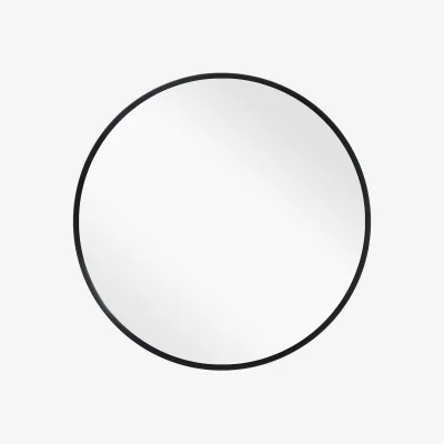 Homebase Aluminium Industrial Round Mirror - 80cm