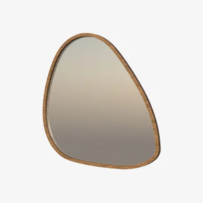 Homebase Pine Pebble Mirror - 80cm