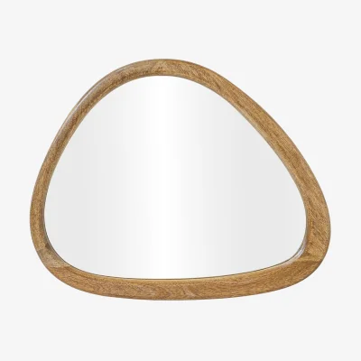 Industville Rutland Organic Wood Wall Mirror - 22 Inch - Natural