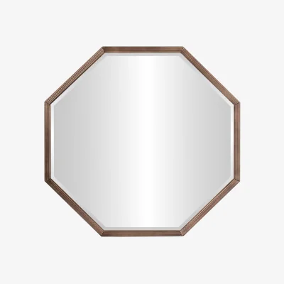 Industville Henley Octagonal Wall Mirror - 33 Inch - Bronze