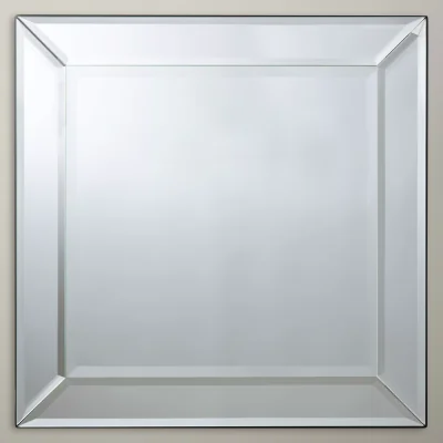 John Lewis John Lewis & Partners Bevel Simple Mirror, 50 x 50cm, Clear