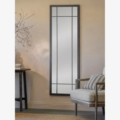 John Lewis One.World Wilton Metal Full-Length Dressing Wall Mirror, 180 x 60cm, Metallic