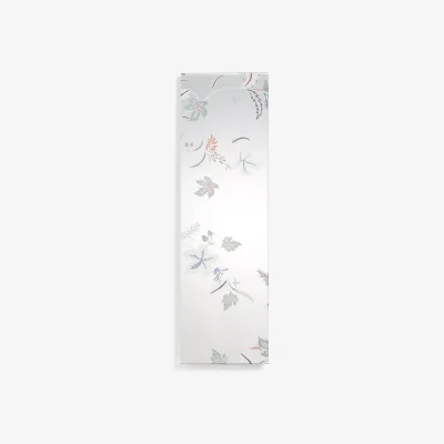 John Lewis John Lewis Printed Leaf Pattern Wall Mirror, 100 x 30cm, Clear/Multi