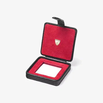 John Lewis Aspinal of London Pebble Leather Compact Mirror