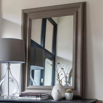 John Lewis One.World Wilton Annecy Rectangular Wood Frame Wall Mirror, 120 x 90cm, Grey