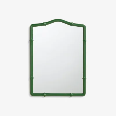 John Lewis John Lewis Bamboo-Effect Wall Mirror, 75 x 54cm, Green