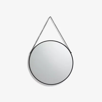 John Lewis John Lewis ANYDAY Thin Aluminium Frame Round Hanging Mirror, 50cm