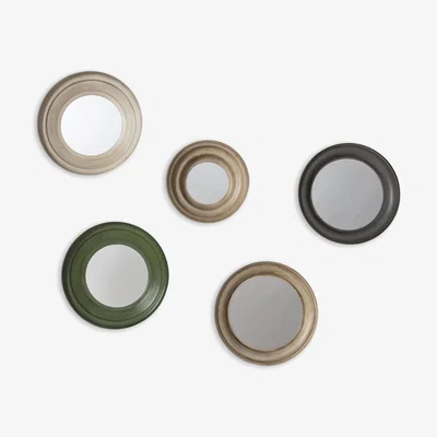 John Lewis Gallery Direct Belmont Round Metal Wall Mirrors, Set of 5, Assorted