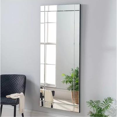 John Lewis Yearn Oxford Bevelled Glass Full-Length Rectangular Wall/Leaner Mirror, 170 x 80cm, Clear