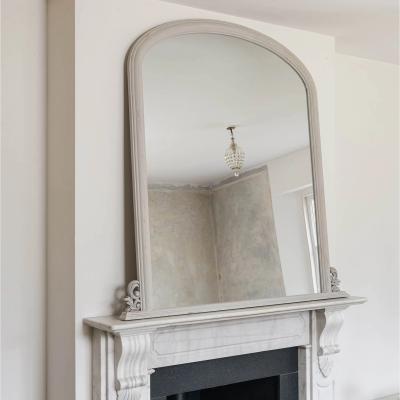 John Lewis One.World Wilton Wood Frame Overmantle Wall Mirror, 138 x 135cm, Grey