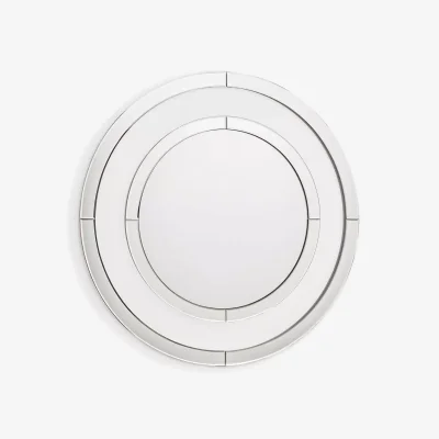 John Lewis Laura Ashley Evie Round Glass Wall Mirror, 60cm, Clear