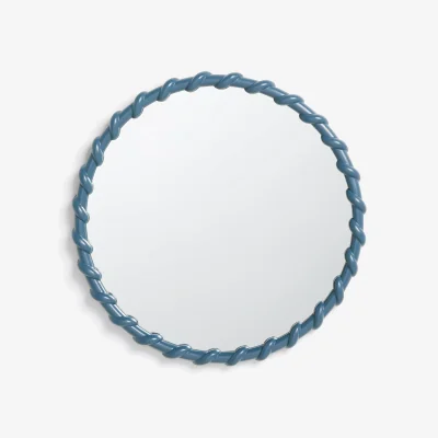 John Lewis John Lewis Nautical Round Wall Mirror, 80cm, Blue