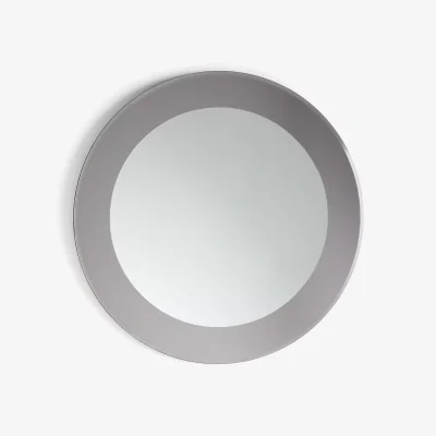John Lewis John Lewis & Partners Rok Layered Round Wall Mirror, Dia.80cm, Smoke
