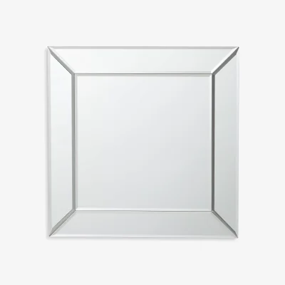 John Lewis John Lewis Simple Bevelled Glass Square Wall Mirror, 50cm, Clear