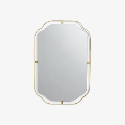 John Lewis John Lewis Floating Metal Wall Mirror, 76 x 51cm, Gold