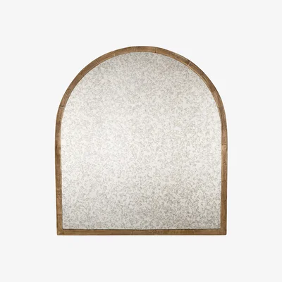 John Lewis nkuku Murwara Arched Wall Mirror, 107 x 99cm, Antique Brass