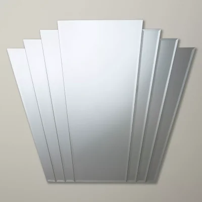 John Lewis John Lewis & Partners Deco Overmantle Wall Mirror, 86.3 x 101cm, Clear