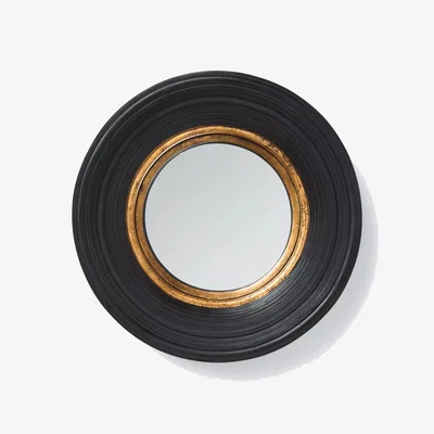 John Lewis John Lewis Georgian Round Convex Wall Mirror, 40cm, Black