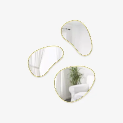 John Lewis Umbra Hubba Pebble Wall Mirror, Set of 3