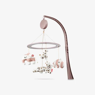 John Lewis Done by Deer Musical Mirror Sleepy Mobile, Powder Pink