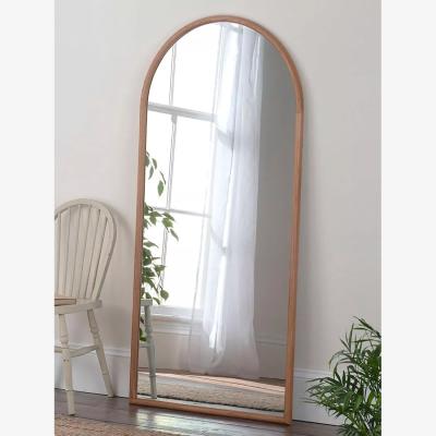 John Lewis Yearn Kimpton Solid Oak Wood Arched Frame Full-Length Wall/Leaner Mirror, 180 x 80cm, Natural