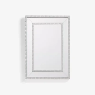 John Lewis John Lewis Decorative Bevelled Glass Wall Mirror, 80 x 60cm, Clear