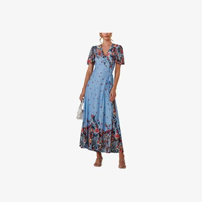 John Lewis Jolie Moi Mirror Print Mesh Wrap Maxi Dress