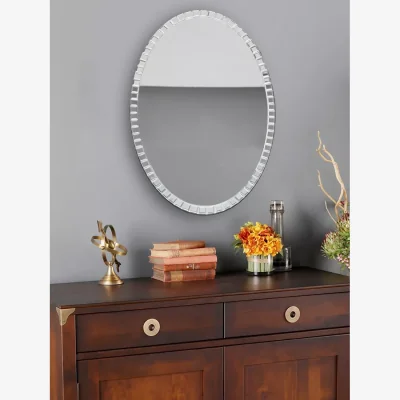 John Lewis Laura Ashley Marcella Oval Glass Wall Mirror, 80 x 53cm, Clear