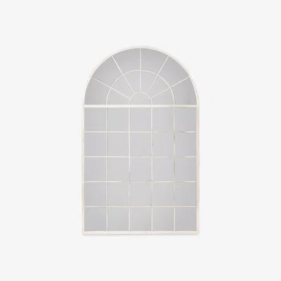 John Lewis Gallery Direct Davis Arched Metal Frame Window Leaner Mirror, 160 x 100cm, White