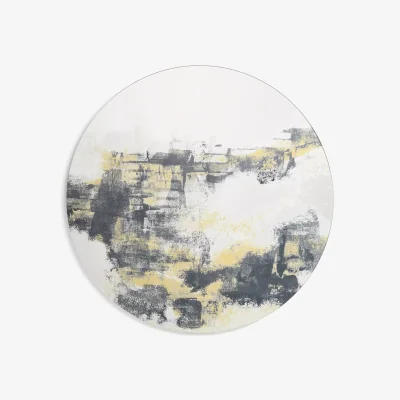 John Lewis John Lewis Lynton Art Round Wall Mirror, 65cm, Clear/Multi
