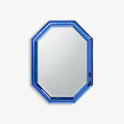 John Lewis John Lewis + Matthew Williamson Bevelled Glass Wall Mirror, 66 x 50cm, Blue