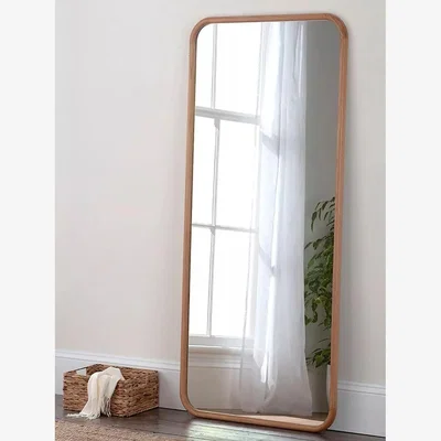 John Lewis Yearn Sherwood Solid Oak Wood Frame Full-Length Wall/Leaner Mirror, 180 x 80cm, Natural