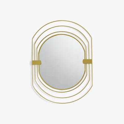 John Lewis John Lewis Spiral Metal Wall Mirror, 76cm, Gold