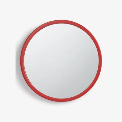 John Lewis John Lewis ANYDAY Round Edge Wall Mirror, 55cm, Red