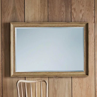 Knees Fraser Large Rectangle Wall Mirror - Light Wood